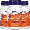Maintenant les aliments maintenant les aliments Vitamine D-3, 50 mcg (2 000 UI), 240 Softgels, 3 Pack