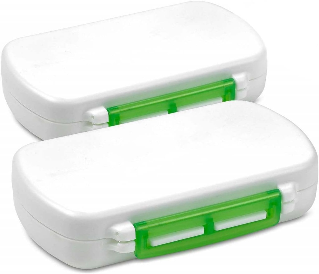 Boîtes à pilules- Paquet de 2 étuis étanches à la pilule, sans BPA pour le stockage quotidien des tablettes Distributeur pour médicaments, suppléments et vitamines, idéal pour voyager par MEDca