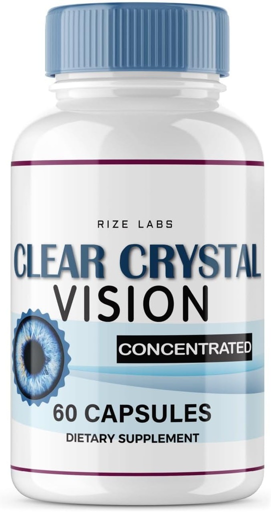 ize labs Clear Crystal Vision Supplement, Clear Crystal Vision pour les yeux flous, ClearCrystal Vision pour soutenir des fonctions oculaires saines, Clear Crystal Vision Formula Reviews (60 Capsules)