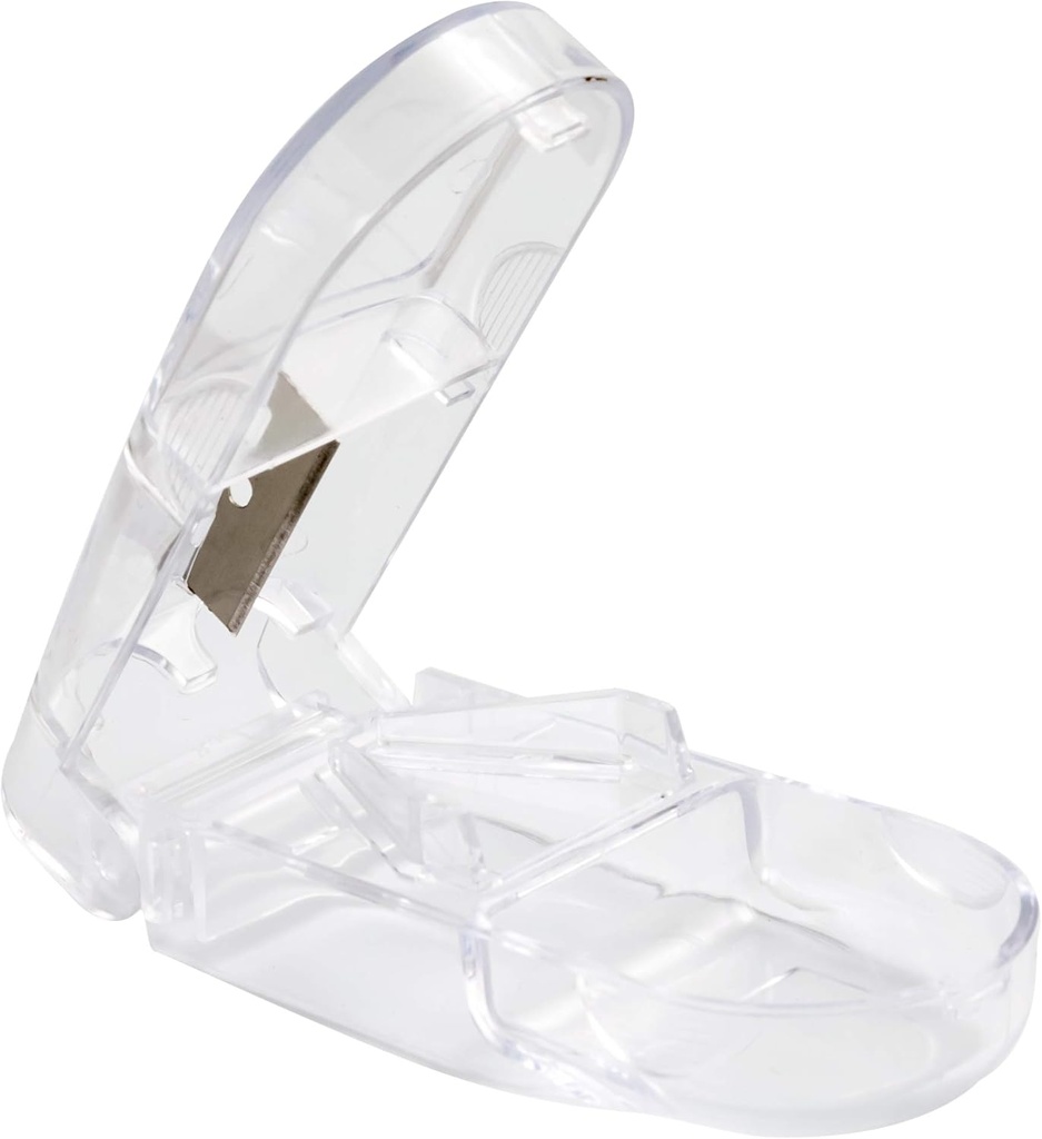 Fendeur à pilules Apex avec double coupe à lame biseautée Cutter pour petites pilules Grandes pilules et comprimés Coupe Pills en moitié facilement, 1 comte