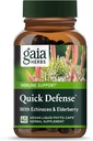 Gaia Herbs Quick Defense - Supplément de soutien immunitaire à action rapide* - Echinacea, Black Elderberry, Ginger & Andrographis - 40 phytocapsules liquides végétaliens (4 jours d'approvisionnement)