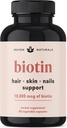 Vitamines capillaires - Biotine 10000 mcg avec vitamine A, E, C, D et adaptogènes pour soutenir les cheveux, la peau et les ongles - Biotine Supplément pour la santé et la croissance