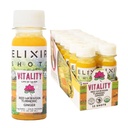 Elixir Shots, Vitalité Immunity Wellness Shot avec 100% d'ingrédients biologiques, Cold-Pressed Red Hawaiian Turmeric, Ginger péruvien, Ananas et poivre noir, Pas de sucre ou additifs artificiels, 12 Pack