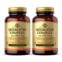 Complexe de Solgar Quercetin avec Ester-C Plus - 50 capsules végétales, boîte de 2 - Immune Health Support - Doucement sur la vitamine C de l'estomac - Non-OGM, végétalien, sans gluten, casher - 50 portions totales
