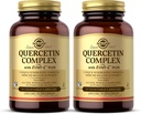 Complexe de Solgar Quercetin avec Ester-C Plus - 50 capsules végétales, boîte de 2 - Immune Health Support - Doucement sur la vitamine C de l'estomac - Non-OGM, végétalien, sans gluten, casher - 50 portions totales