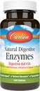 Carlson - Enzymes digestifs naturels, aide digestive #34 avec protéase, Amylase et lipase, support digestif, absorption nutritive et bien-être optimal, 100 comprimés