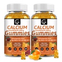 1200mg Gommies de calcium avec vitamine D3,K2,B12 & B6 - Supplément complexe de calcium de magnésium avec glycinate,Potassium,Mousse de mer,Ashwagandha Racine pour os et dents, Muscle et Immune-2 Pack