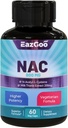 Supplément NAC N-acétyl Cysteine 800mg, avec chardon de lait 200mg, sans OGM, sans gluten - 60 Capsules