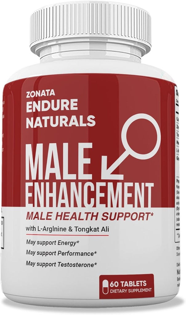 Zonata Endure Naturals Support de la force, Endura Naturals Male Enhancing Supplément - Endura Naturals Male Pills - 60 Comte