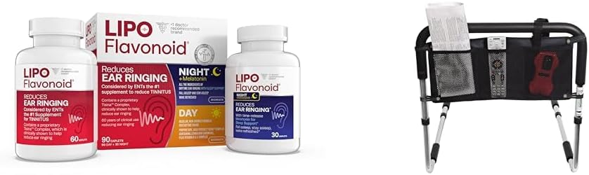 Lipo-Flavonoid Day & Night Combo Kit Acouphène Relief, Essential Medical Supply Universal Trois Pocket Bed Rail Accessory Pouch