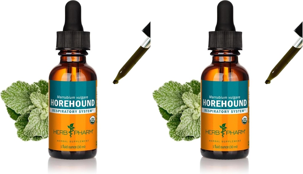 Extrait liquide d'horehound d'herbage pour le système respiratoire - 1 once (paquet de 2)