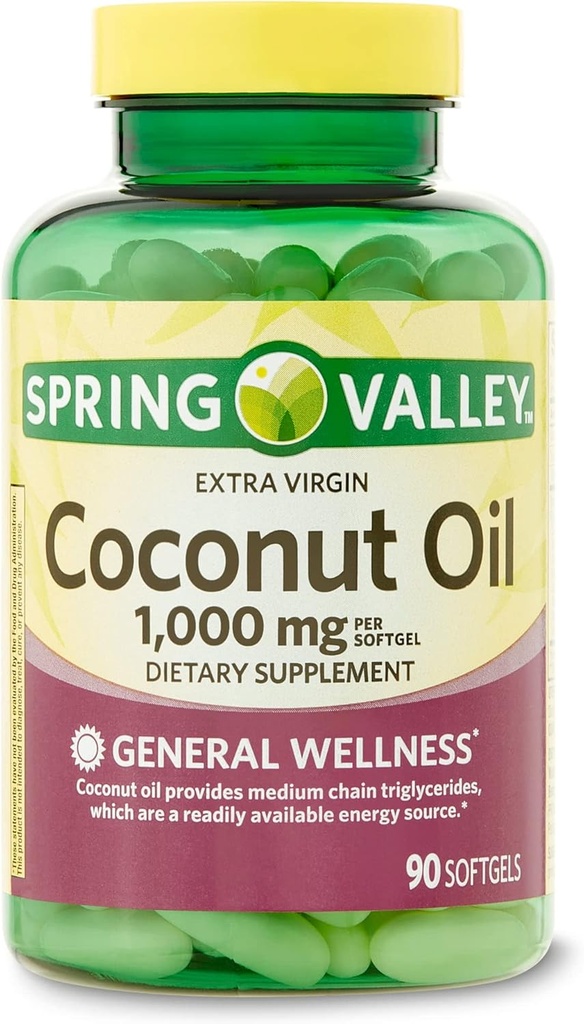 IKJ Extra Virgin Huile de coco Wellness Général Supplément diététique Softgels, 1000 mg, 90 Compte