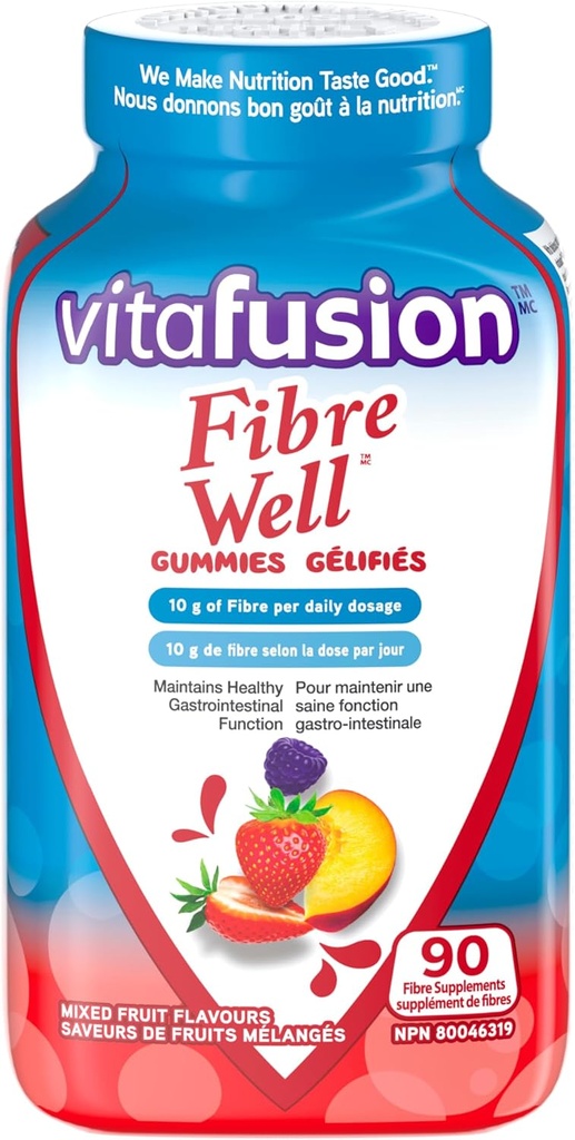 Supplément fibre de Vitafusion bien, 90 gommes