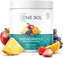 Un seul Sol pré-entraînement pour les femmes, Pompe et Focus amélioré, Pas de jitters ou de crash, ingrédients naturels, 100% végétalien, sans gluten et sans soja, (fruit Punch)
