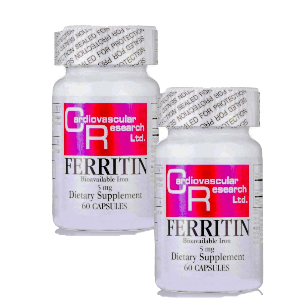 Recherche cardiovasculaire Ferritin (biodisponible en fer), 60 Compte (paquet de 2)