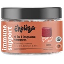 Supplément de soutien immunitaire 6-en-1 Chews Fruity Chews avec sureau, vitamine C, A & D, zinc et sélénium - 30 jours d'approvisionnement, Vitamines d'immunité emballées individuellement Chews pour adultes et enfants (1)