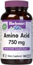 Bluebonnet Amino Acid 750 mg Capsules de vitamines, blanc, 180 Nombre