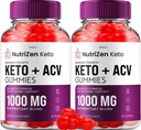 (2 Pack) Gummies NutriZen Keto ACV - Formule avancée Nutri Zen Keto Plus ACV Gummies vinaigre de cidre de pomme Keto Nutrizen Gummies Supplément alimentaire Avis Hommes Femmes (120 Gummies)