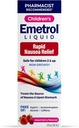 Emetrol Children's Non-Drowsy Nausea Relief - Médecine des nausées liquides pour l'estomac élevé - Nausées Relief pour les enfants - Mixed Berry Flavor - 4fl oz