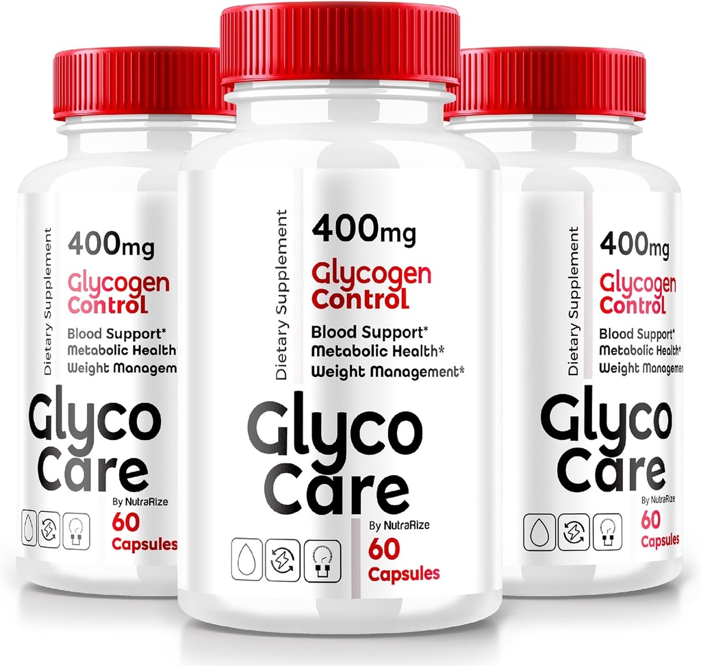 (3 Pack) Glyco Care Capsules, Glyco Care Advanced Blood Support Supplement, Glyco Care Health Support Pills, Formule de force maximale pour le bien-être général, Tous les avis GlycoCare (180 capsules)