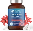 ESSENCE OCEAN Soutien total aux os - Supplément de calcium à base d'algues pour soutenir la densité et la force des os - pour les hommes et les femmes 35+ - 120 Capsules de calcium naturel - Vitamines pour une santé optimale