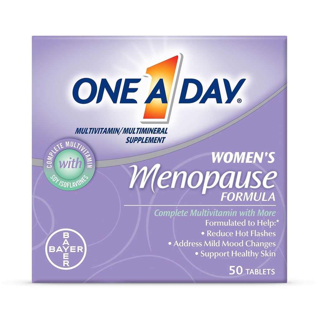 Multivitamine de ménopause avec vitamine A, vitamine C, vitamine D, vitamine E et zinc pour la santé immunitaire, santé osseuse, 50 Nombre