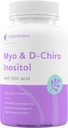 Myo-Inositol et D-Chiro Mélange d'inositol avec 100% du folate quotidien - 40:1 Rapport physiologique - Syndrome d'ovaire polykystique (SOP), équilibre hormonal et soutien ovarien 120 Capsules