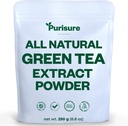 Extrait de thé vert purisure (en poudre) de la feuille verte premium (en poudre) Thé végétalien non sucré pour recette de latte et de smoothie (en poudre de thé vert antioxydant tout naturel avec EGCG et polyphénols) 500 portions