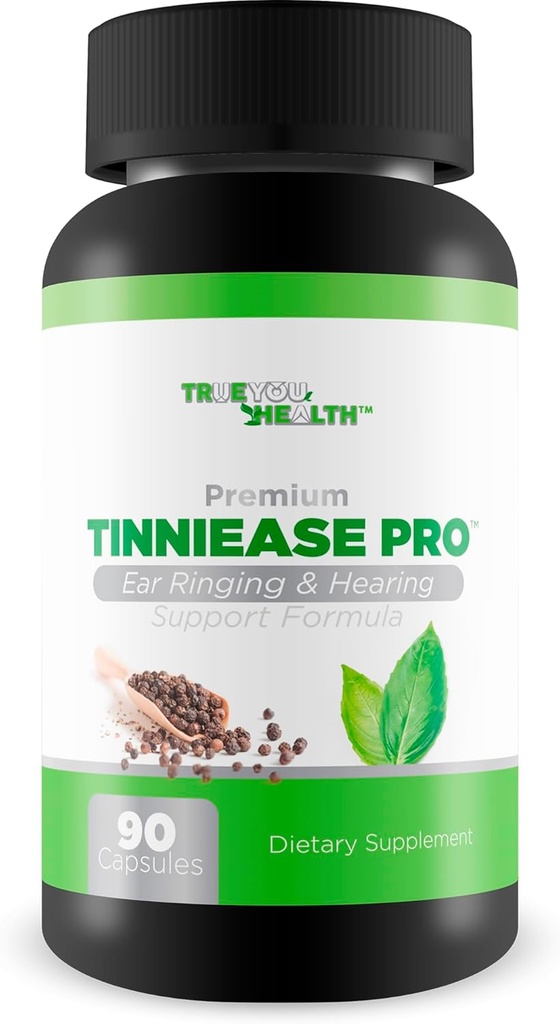 Tinniease Pro - Our Best Ear Ringing & Hearing Support Formula - Herbal Ear Ringing Remedy - Ear Ringing Relief for Ringing Ears - Ear Ringing Relief Pills - Ear Ringing Pills - Ringing Ears Treatment