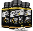 (3 Pack) Sizegenix Max 1600MG Avancé de la santé des hommes Formule 180 Capsules