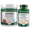 Ensemble de produits de pureté - JointGel (Berry Flavor) + Ultimate HA Joint Gel Berry Powder (Bioactive Collagen Peptides + MSM) - Ultimate H.A. (BioCell Collagen, Quercetin, Hyaluronique Acid + More)