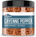 Éléments terriens Cayenne Pepper 200 Capsules, pures et non diluées, sans additifs