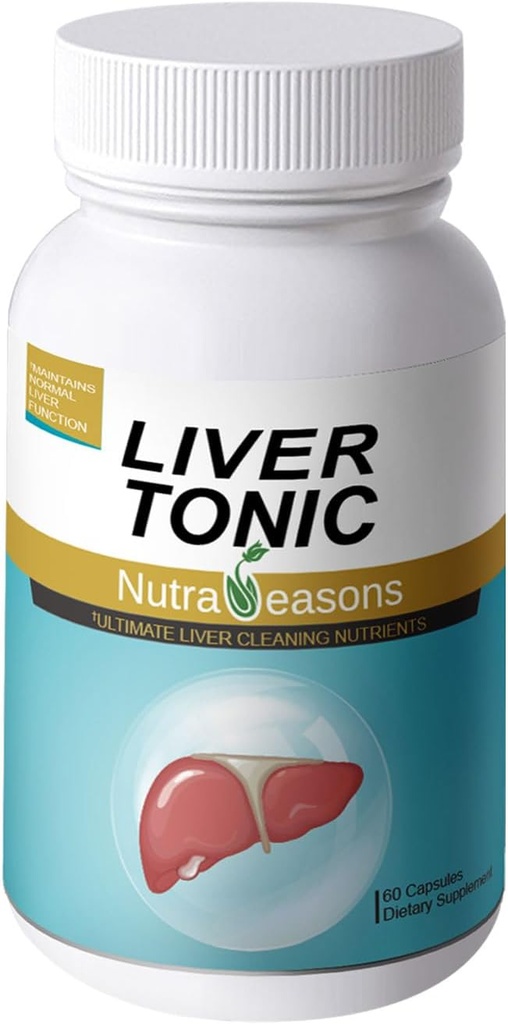 Liver Tonic - New Packaging – Liver Cleanse Detox & Repair with Milk Thistle, NAC, Choline Bitartrate, Ginger, Turmeric, Dandelion Root, Artichoke Extract, Schisandra Berry, 60 vege caps
