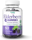 Gommies de mûrier avec vitamine C et zinc - Immune Booster Gommies de mûrier pour les adultes et les enfants - Vegan Natural Ingredients Multivitamines de défense avec support antioxydant (60 Gommies)