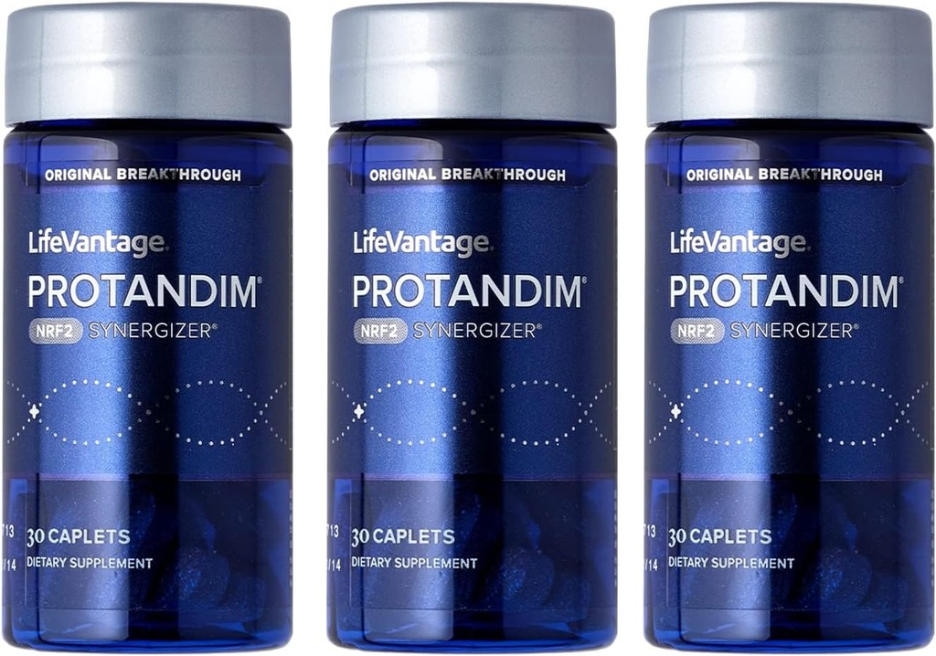 Protandim Nrf2 Synergizer 90 capsules (3 bouteilles) Nrf2 Activateur, Supplément sur le vieillissement en santé, Antioxydants contre le stress oxydatif, mélange de 5 herbes, soutient la santé cellulaire, Ashwagandha, Turmeric, Thistle de lait