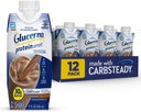 Glucerna Protein Smart Diabetes Care Shake, Chocolat, Diabétique substitut de repas pour soutenir la gestion du sucre dans le sang, 30g de protéines, 150 calories, prêt à boire, 11-fl-oz bouteille, 12 Pack