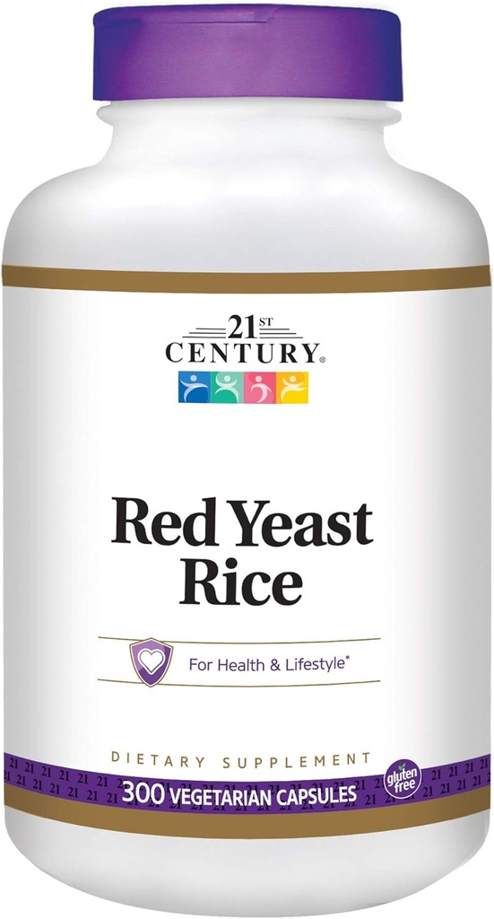 Extrait de riz rouge du 21e siècle Capsules de légumes, 300 comtes