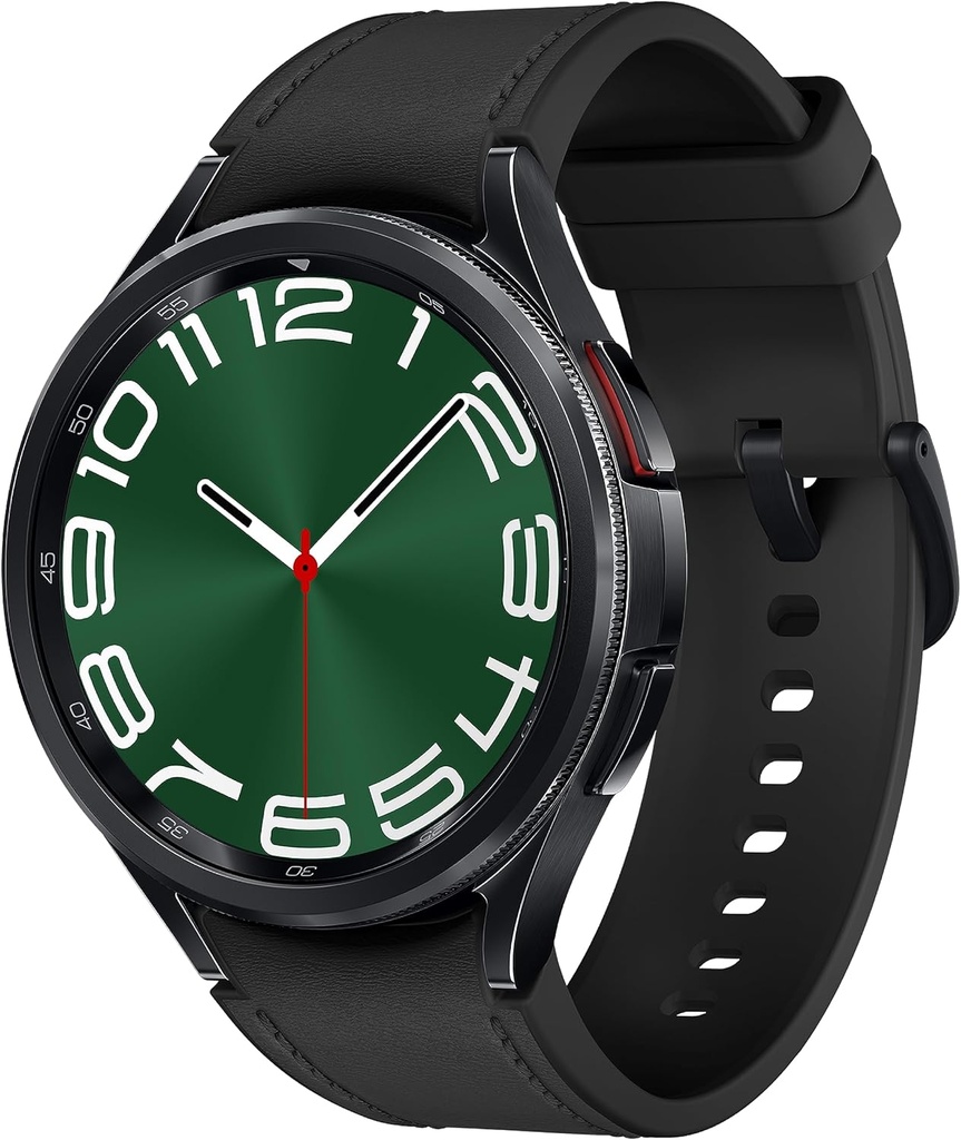 Samsung Galaxy Watch 6 Classic 47mm Bluetooth Smartwatch, Lunette tournante, Fitness Tracker, Zones HR personnalisées, Entraînement avancé de sommeil, Heart Monitor, BIA Sensor, Health Insights, Version américaine, Noir
