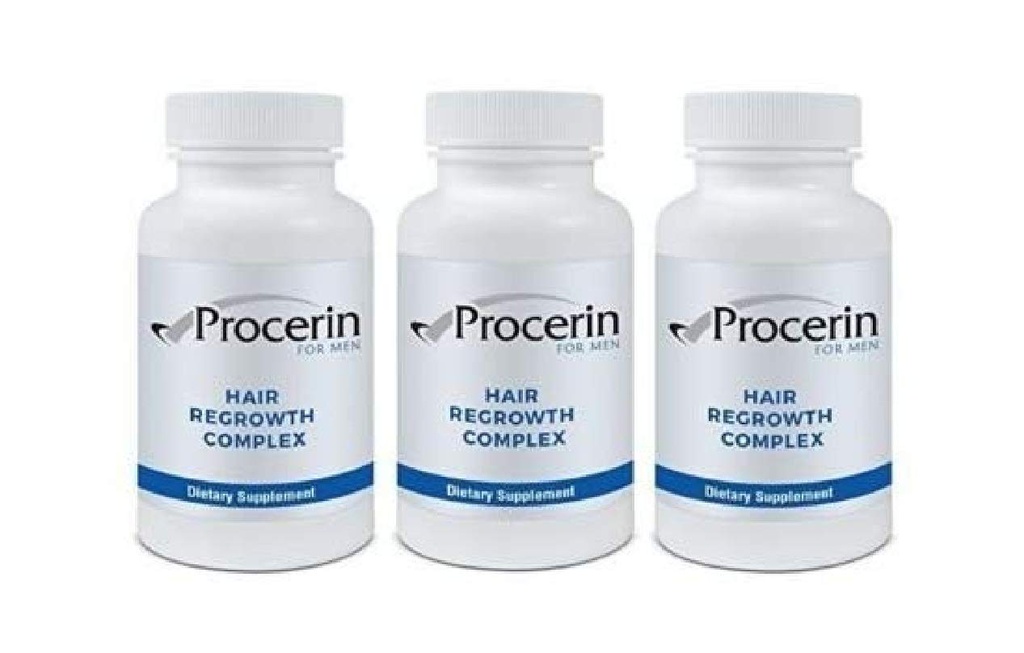 Procerin pour les hommes 90 Comprimés Supplément de Recroissance des cheveux- 3 bouteilles