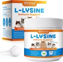 Poudre de L-Lysine pour chats, 120g Poudre de Lysine pour chats Système immunitaire, santé respiratoire et fonction visuelle – Poudre de Lysine pour chats améliorer la décharge des yeux, animaux de compagnie fournitures de santé, parfum de saumon - 4.23oz