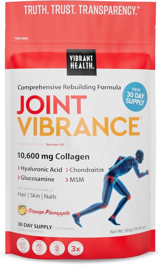 Santé vive, Vibrance conjointe, Soutien complet des articulations et du cartilage, 30 services
