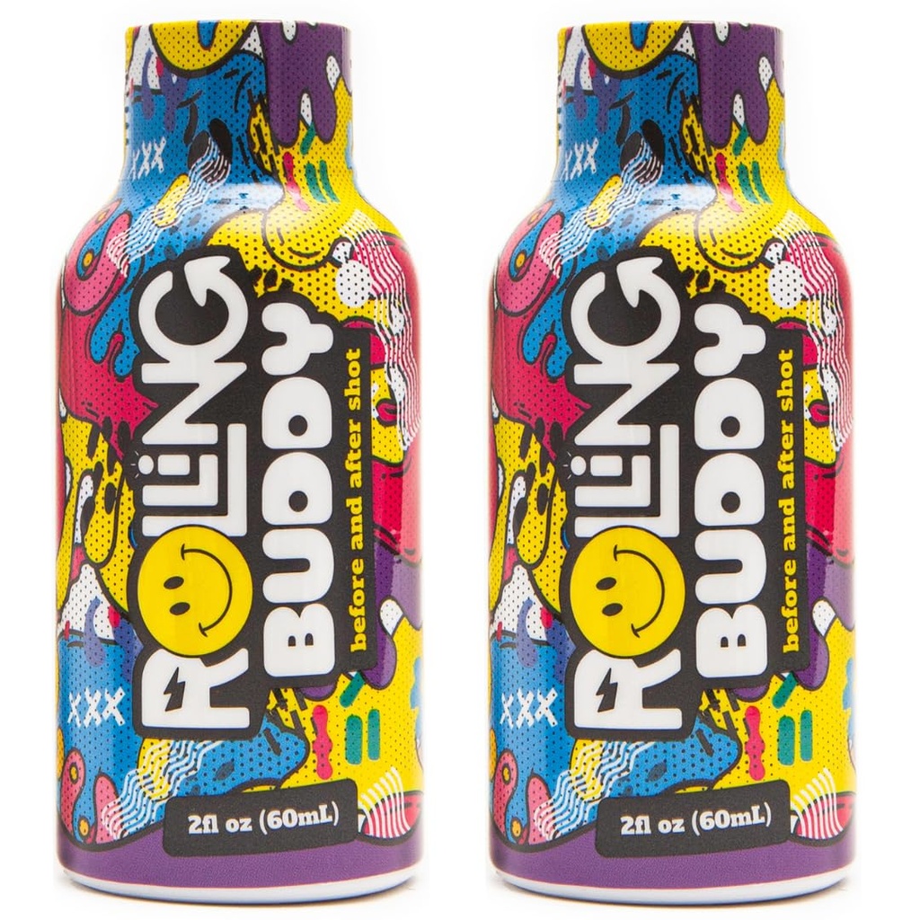 Avant et après Rave Recovery Shot - Rave Safely, No 5HTP, Jaw Clench Relief, Vitamines essentielles pour la protection du cerveau et du corps avant et après Rave Antioxydant Shot 2-Pack (1)