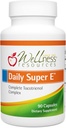 Ressources de bien-être Daily Super E - Complexe de vitamine E du tocotriénol : Vitamine E sans soja avec Delta, Gamma et Tocotriénols alpha pour la protection des antioxydants, source naturelle, non-OGM (90 capsules)