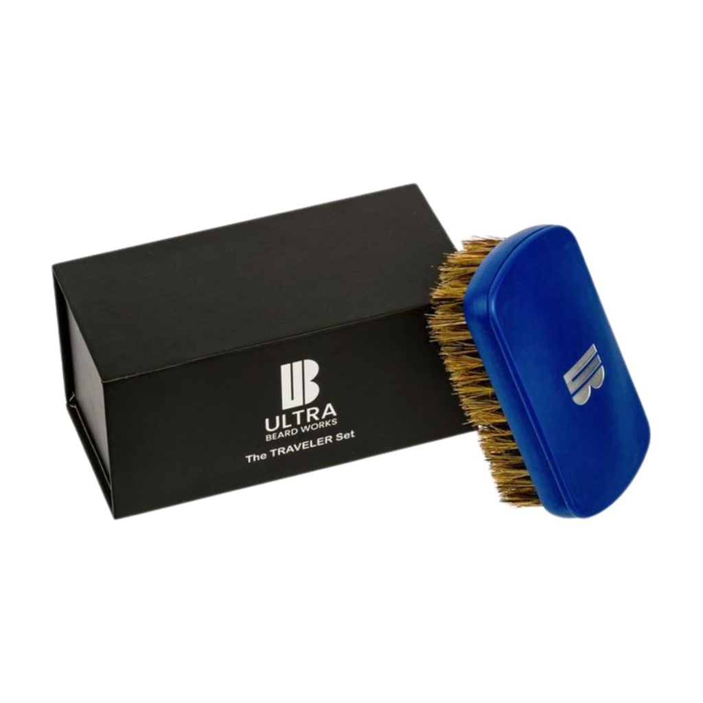 Set de brosses à barbe de haut de gamme Magnétisées – L'ensemble de voyage comprend un miroir amovible et un pinceau à poitrine. Le pinceau Ultimate est disponible en trois ensembles et couleurs multiples.