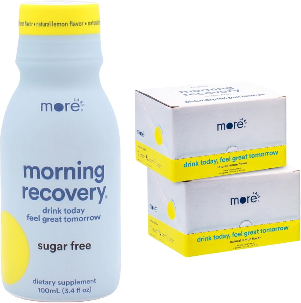 Morning Recovery Electrolyte, Lait Thistle Buvez Proprietary Formulation to Hydrate While Brinking, très soluble liquide DHM, non OGM, végétalien, sans gluten, sans citron, boîte de 24