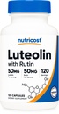 Nutricost Luteolin avec complexe de Rutin 100mg (50mg Luteolin, 50mg Rutin) 120 Capsules - Végétarien, Non-OGM, Sans gluten