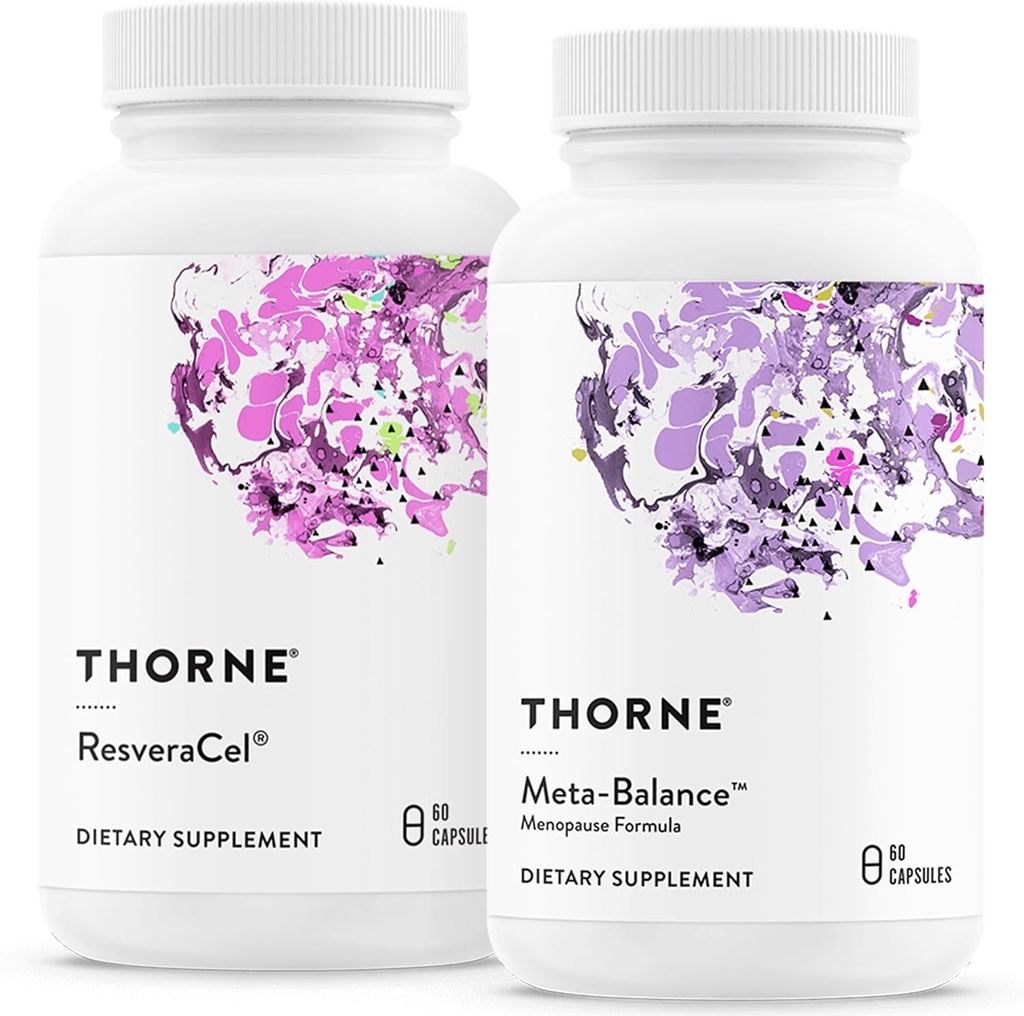 THORNE - Healthy Aging & Menopause Support Bundle - ResveraCel & Meta-Balance - 30 to 60 Servings
