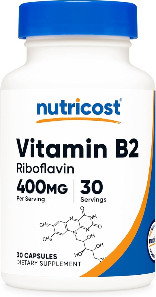 Nutricost Vitamin B2 Riboflavin Capsules