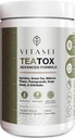 Vitasei Teatox Detox & Cleanse Support Powder, Digestion Booster W/Green Tea, Spirulina, Artichoke, Jamaican Flower & Grape Seeds, Support Supplement & Meal Replacement Powder, Green Apple Flavor 16oz