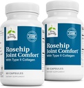 Terry naturellement Rosehip Joint Comfort - Supplément de soutien à la mobilité et à la flexibilité des articulations saines - Supplément avec collagène de type II - Supplément à la structure et au cartilage des articulations - 60 Capsules (2 Pack)